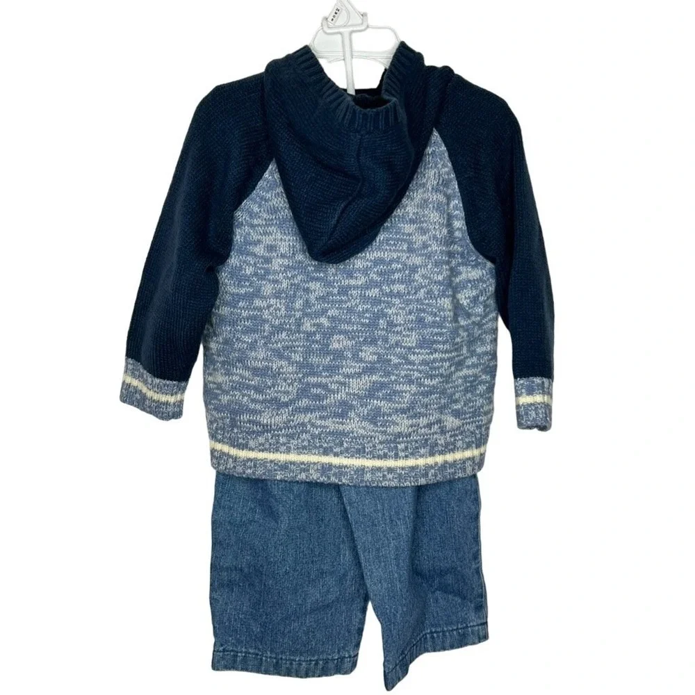 NWT Beluga New York 3 Piece Set Sweater Shirt Jeans Cotton Blend Boys Size 24M